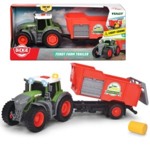 3734001 Traktor s přívěsem na balíky sena - DICKIE Farm 26cm