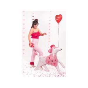 FB182 Party Deco Fóliový balónek - Růžový pudlík 119x108 cm