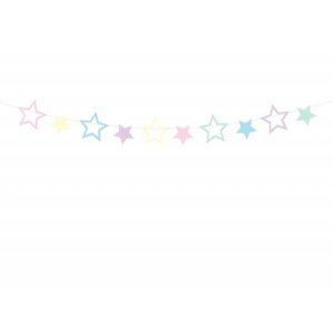 GL4 Party Deco Girlanda - hvězdičky - Pastel 1
