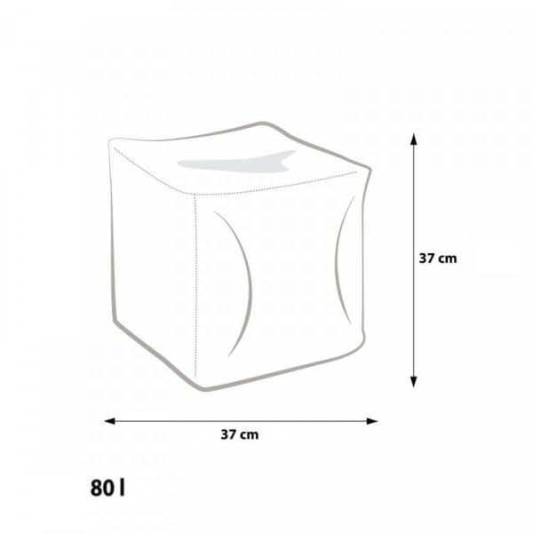 EF1035 Ecopuf Taburetka - CUBE - S ekokůže E19 - Světle modrá