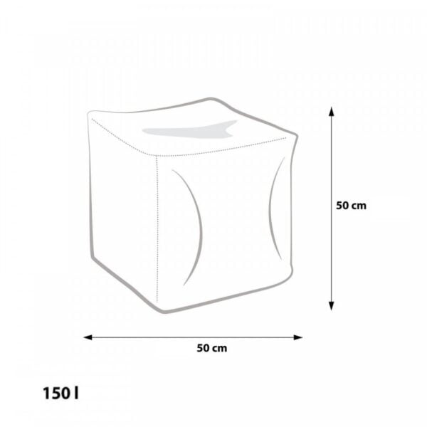 EF1036 Ecopuf Taburetka - CUBE - L ekokůže E20 - Tyrkysová