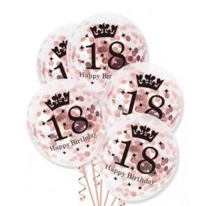 400411-1369 GRABO Set balónů - "Happy Birthday 18" - 30cm (5ks)
