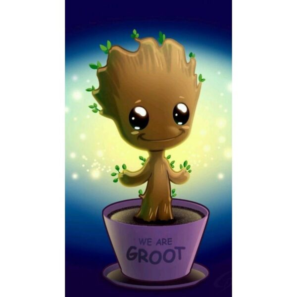 784186 NORIMPEX 5D Diamantová mozaika - Cute Groot