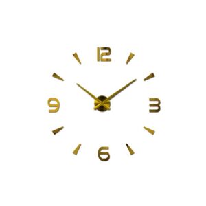 7848 Nalepovací nástěnné hodiny - 3D zlaté