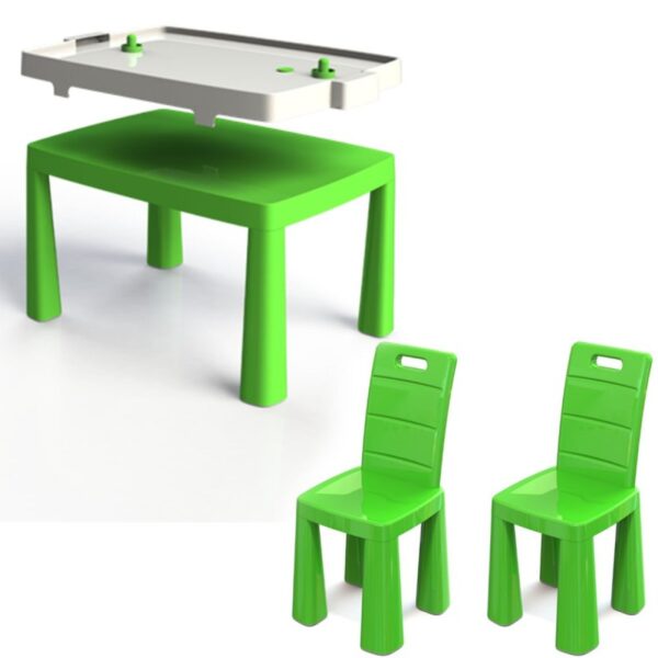 Dětský stolek se vzdušným hokejem - Cymbergaj 2v1 Zelená