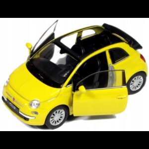 008805 Kovový model auta - Nex 1:34 - 2010 Fiat 500C Žlutá