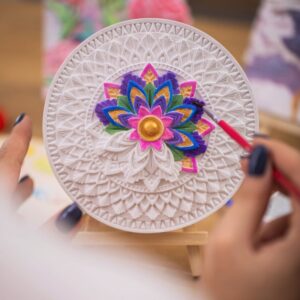 4176 3D sádrový DIY obraz s příslušenstvím - Mandala