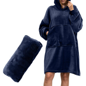 Bluzair - mikinová deka oversize - tmavě modrá
