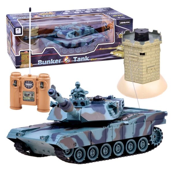 RC0424 Dálkově ovládaný bojový tank s bunkrem - Zegan