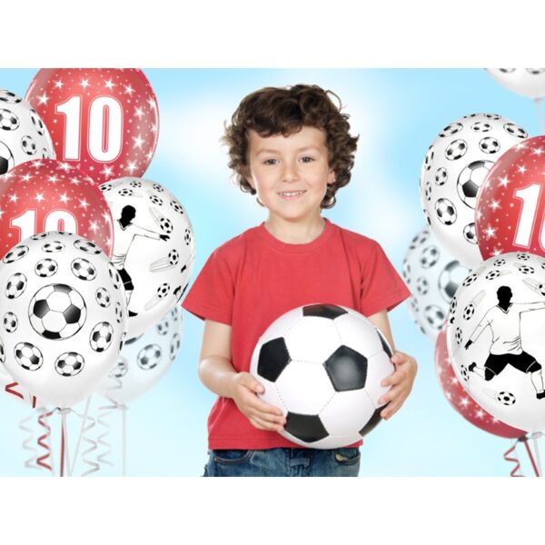 SB14P-138-008-6 Party Deco Set bílých balonů - Fotbalista - 30cm