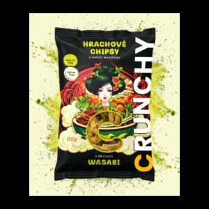 Crunchy hrachové chipsy s hmyzí moučkou WASABI 80 g