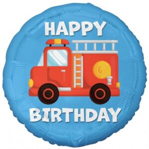 FG-OBSP Godan Fóliový balón - Hasičské auto - Happy Birthday