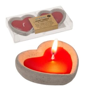 Svíčky ve tvaru srdce (2 kusy)