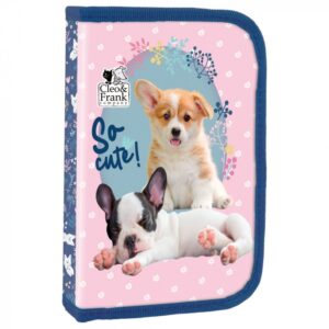087563 DR Jednopatrový penál - Cute dogs pink
