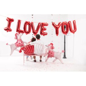 FB184M-007 Party Deco Balónová girlanda - "I Love You" - 260x40 cm