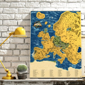 Stírací mapa Evropy Deluxe