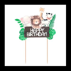138571 PartyPal Zápich na dort - Happy Birthday Animals