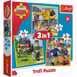 34844 Dětské puzzle - Fireman Sam - 3v1