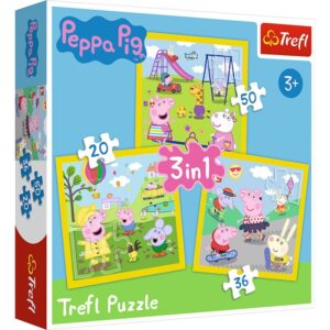 34849 Dětské puzzle - Peppa Pig - 3v1