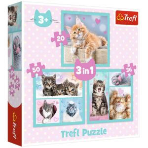 34862 Dětské puzzle - Sweet cats - 3v1