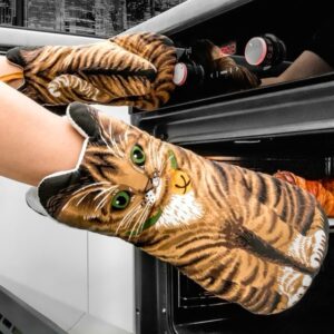 Kuchyňské rukavice kočky