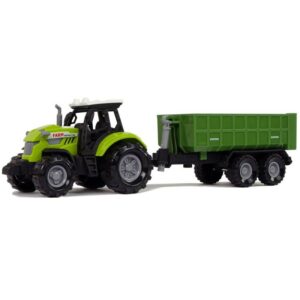 115415 Daffi Traktor s vyklápěcí vlečkou - Zelený
