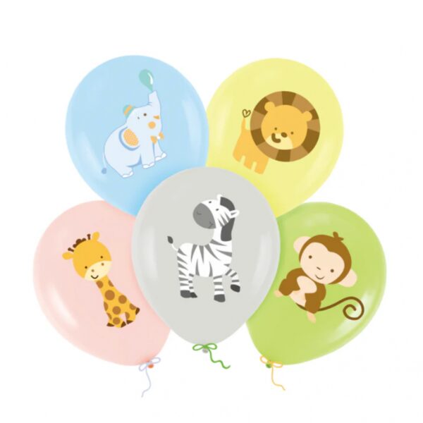 137024 PartyPal Set balónov - Cute Zoo Animals