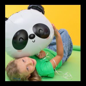 138410 PartyPal Fóliový balón hlavička - Panda 52x56cm