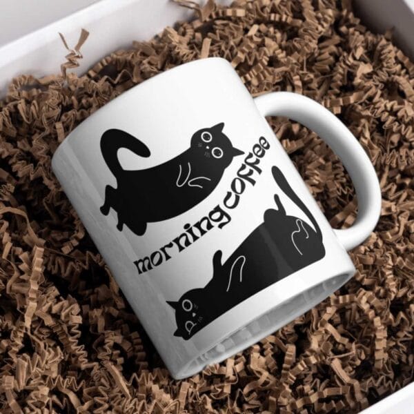 KH5-03 DR Hrnek - Cat coffee morning 330ml