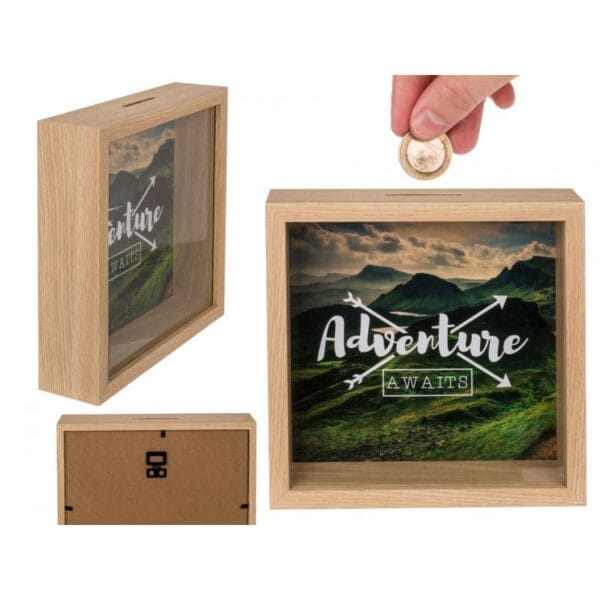 144457 Dřevěná pokladnička - Adventure
