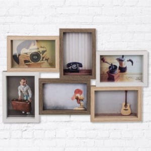 Dřevěný fotorámeček Nature Style (6 fotografií)
