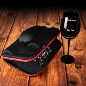 Pouzdro se sklenicí na whisky a na víno diVinto Who Cares Black