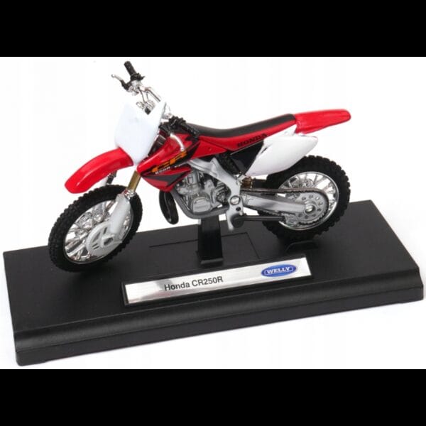 008690 Model motorky na podstavě - Welly 1:18 - Honda CR250R
