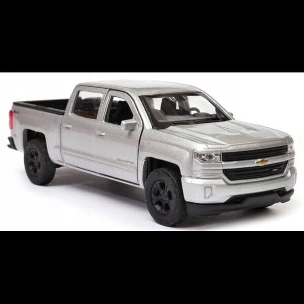 008805 Kovový model auta - Nex 1:34 - 2017 Chevrolet Silverado BEZ OBALU Stříbrná