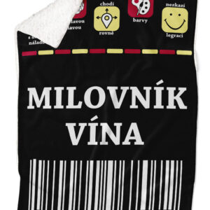 Deka 100% Milovník vína (Podšití beránkem: ANO)