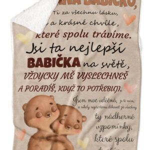 Deka Milovaná babičko – vydry (Podšití beránkem: ANO)