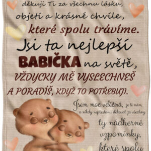 Deka Milovaná babičko – vydry (Podšití beránkem: NE)