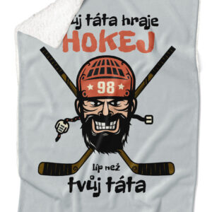 Deka Můj táta hraje hokej (Podšití beránkem: ANO)
