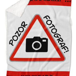 Deka Pozor fotograf (Podšití beránkem: ANO)