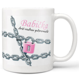 Hrnek Babička drží rodinu pohromadě (Náplň hrníčku: Žádná)