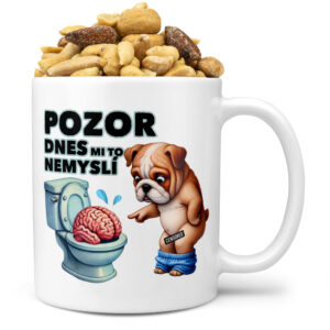 Hrnek Dnes mi to nemyslí (Náplň hrníčku: Směs slaných oříšků)