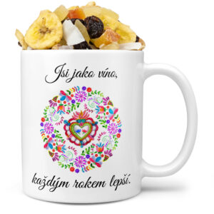 Hrnek Jsi jako víno (Náplň hrníčku: Tropická směs)