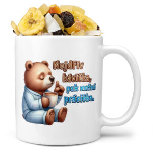 Hrnek Kávička pak prácička (Náplň hrníčku: Tropická směs)