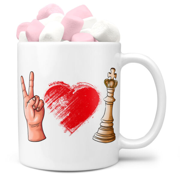 Hrnek Love Chess (Náplň hrníčku: Marshmallow)