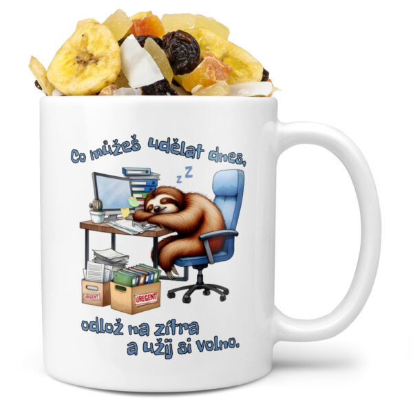 Hrnek Odlož na zítra (Náplň hrníčku: Tropická směs)