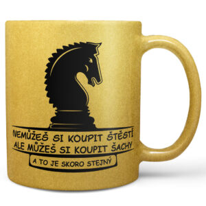 Hrnek Šachy a štěstí (zlatý) (Náplň hrníčku: Žádná)