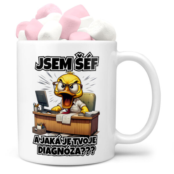 Hrnek Šéf - diagnóza (Náplň hrníčku: Marshmallow)