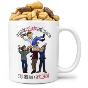 Hrnek Úspěšný zaměstnanec (Náplň hrníčku: Směs slaných oříšků)