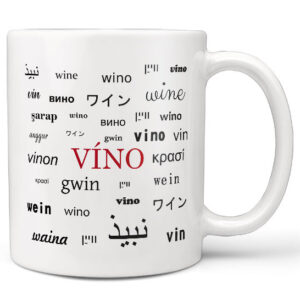 Hrnek Víno – jazyky (Náplň hrníčku: Žádná)