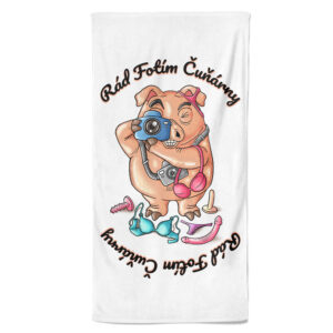 Osuška Fotím čuňárny (Velikost osušky: 100x170cm)